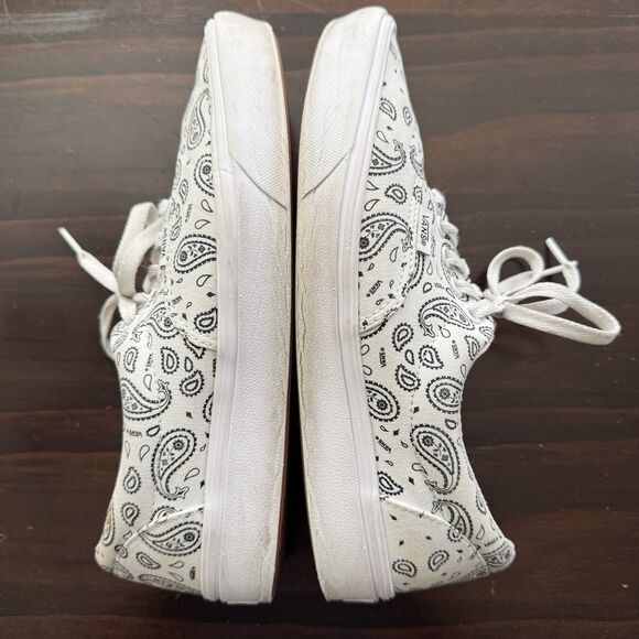 Size 8.5 - Vans ComfyCush Era Paisley - White Bold In Bandana Sneakers - Picture 5 of 9